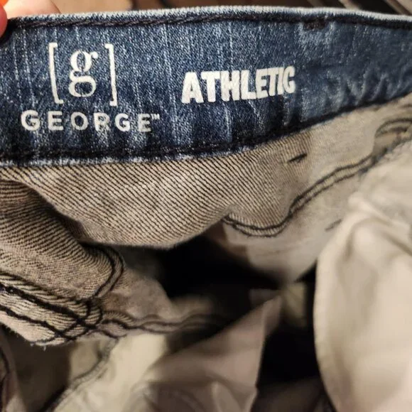 George 36x30 Athletic Fit Straight Leg Jeans for Men - Picture 9 of 10